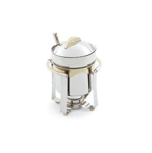 Plato de roce de metal de acero inoxidable de calibre pesado con asas soporte fuerte perfecto para catering profesional - Product Image 2