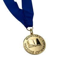 Medalla de Esmalte Suave de Metal Personalizada para Premio Escolar de Desafío de Lectura