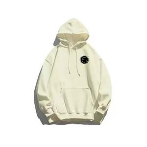 Sweat à capuche thermique pour hommes taille XS hiver 100% coton bouffant impression basics haute qualité coton polaire tissu col à capuche - Product Image 4