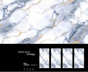 Baldosa de Porcelana de Borde Cuadrado de 600x1200 mm, Aspecto Elegante de Mármol, Antideslizante, Duradera, para Pisos y Paredes, para Remodelación de Interiores, Calidad Superior - Product Image 3