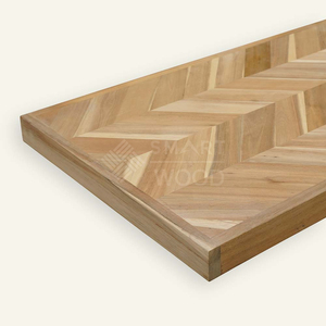 Panneau de parquet en chevron d'acacia de qualité supérieure pour le revêtement de sol, la décoration murale, les tables - Taille personnalisable, finition naturelle, design d'intérieur - Product Image 3