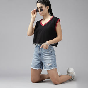 Nardon Apparel 2025 Summer New Sexy Sleeveless Solid Hollow Out Crop Tops - Product Image 1