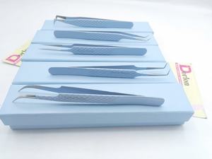 Pinzas para pestañas de acero inoxidable de alta precisión, logotipo personalizado, recubierto de Color, antimagnético, duradero, clásico, Mega volumen, pestañas - Product Image 5