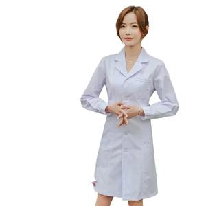 Venta al por mayor de uniformes de Enfermería de hospital conjuntos de cuello alto de manga corta de tela tejida traje de enfermera - Product Image 4