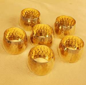 El más nuevo servilletero de Metal con patrón grabado, accesorio decorativo para vajilla, servilleta de tendencia, anillos de tejido para Hotel - Product Image 5