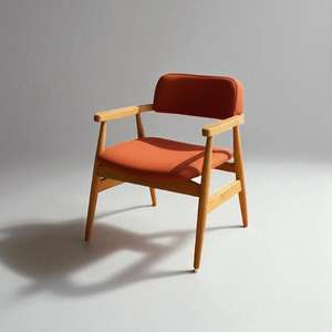 เก้าอี้ไม้ที่ออกแบบตามหลักสรีรศาสตร์พร้อมเบาะรองนั่งนุ่มและการออกแบบที่เรียบง่ายเหมาะสำหรับห้องนั่งเล่นสตูดิโอและพื้นที่ร่วมสมัย - Product Image 3