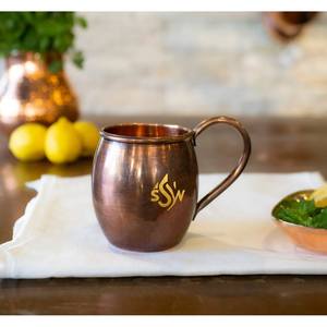 Tasse en cuivre martelé en métal fait à la main avec avantages ayurvédiques Tasse à eau en cuivre pur pour la maison ou le bureau - Product Image 3