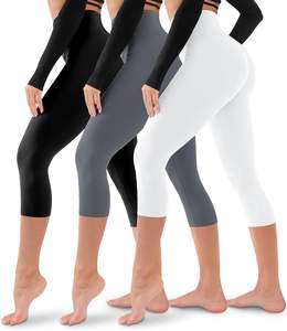 Women <b>Leggings</b> Comfortable Active Fit High Rise Waist Control Smooth Stretch <b>Knitted</b> Modern See Running Wear Factory Direct - Product Image 2