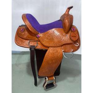 Silla de Montar de Cuero Puro Hecha en India, Artículos Ecuestres, Silla de Montar de Lujo Hecha a Mano, Estilo Inglés Australiano, Precio Económico - Product Image 3