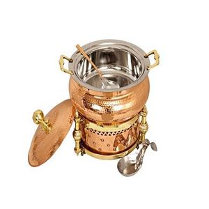 Maravilloso Diseño de Recipiente para Calentar Alimentos de Cobre, Forma Ovalada, Tamaño Personalizado, para Uso en Hoteles y Restaurantes - Product Image 3