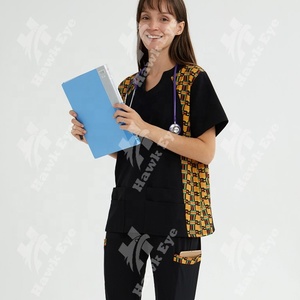 Conjunto de ropa de trabajo azul marino de Enfermería Médica de alta calidad, uniforme de elasticidad, clínica Dental, enfermera, conjunto de trabajo para mujeres - Product Image 3
