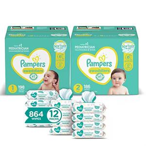 Produits en gros, couches pour bébés Pampers de qualité - Swaddlers - Taille 8, 76 unités, couches jetables ultra absorbantes pour nourrissons - Product Image 1