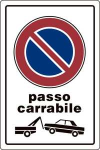 Verkehrsschild für fahrzeugdurchlässige Brücken, cm. 20x30 - Product Image 1
