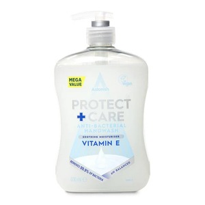 Jabón de manos hidratante de vitamina E para uso familiar, líquido de lavado de manos Astonish Protect Care supergrande, capacidad de 600ML, al por mayor - Product Image 1
