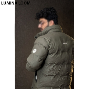 Chaqueta acolchada de plumón de ganso ultraligera repelente al agua de poliamida de nailon para hombre, fabricante de ropa personalizada - Product Image 6