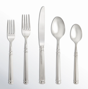 Ensemble de couverts de luxe en acier inoxydable de haute qualité avec finition argentée, poli mat, lavable au lave-vaisselle, pour table à manger - Product Image 2