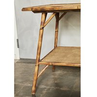 Table en matériaux naturels, taille personnalisée sur demande, écologique, durable et élégante, table en bambou.