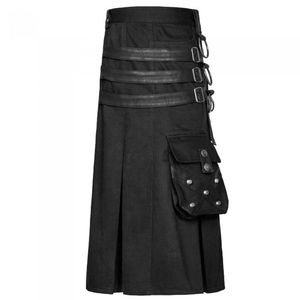 Kilt de invierno personalizado para hombre, cuero genuino, diseño ajustado, bolsillo de carga, cadena desmontable, lentejuelas, accesorios para instrumentos musicales - Product Image 3