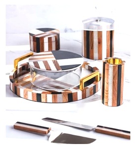 Venta caliente de fábrica Bakhoor quemador bandeja conjunto personalizable Color madre perla incrustaciones madera Ramadán Eid decoración del hogar Oriente Medio - Product Image 1