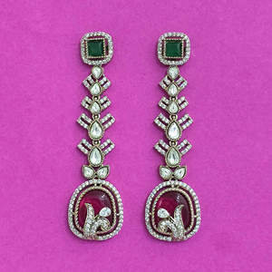 Boucle d'oreille classique antique avec placage Mehndi Grossistes de bijoux de mode en Inde Boucles d'oreilles créoles élégantes - Product Image 3