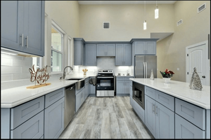 Armarios de cocina multifuncionales modernos de madera maciza con puertas de MDF Conjuntos listos para montar directos de fábrica - Product Image 2