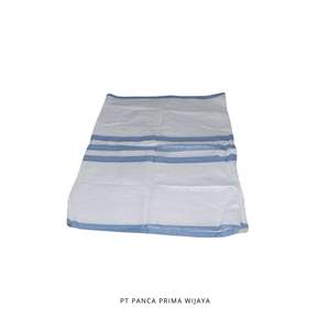 Bolsa de plástico Jumbo blanca Premium de alta calidad de 135x210cm, saco resistente con 3 líneas azules para embalaje Premium - Product Image 3