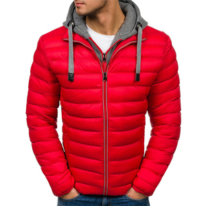 Chaqueta Acolchada con Capucha, Color Sólido, Resistente al Viento, Transpirable, para Hombre, con Cierre Completo, Informal, para Exteriores, Otoño, Personalizable, Superventas 2024 - Product Image 6