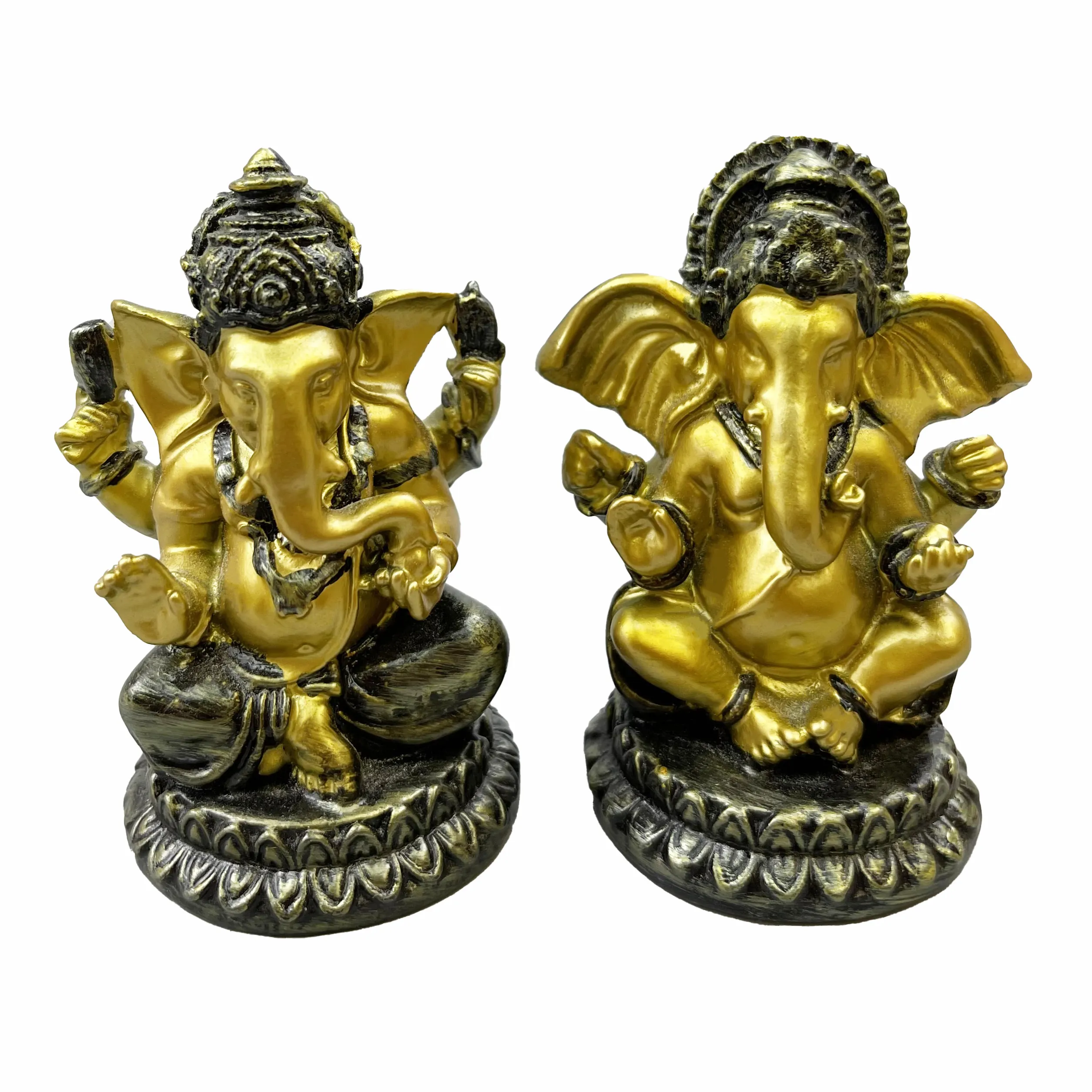 Patung Mini Ganesha India, patung Hindu Ganesh untuk mobil India rumah kantor hadiah dekorasi dasbor ruang meditasi Zen dekorasi Yoga