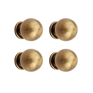 Antique Brass Ball Shaped Cabinet Drawers/Wardrobe/Kitchen Door Pull Handle Knobs - Brownish <b>Gold</b> - Product Image 1