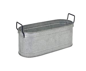 Jardinière galvanisée en métal de conception rustique de qualité supérieure Texture fantaisie Pots et jardinière galvanisés de style brillant - Product Image 2