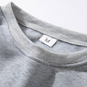 เสื้อสเวตเตอร์ผ้าคอตตอนสำหรับผู้ชาย, เสื้อสเวตเตอร์แห้งเร็วเนื้อผ้า100% สีพื้นใส่สบายสวมใส่สบาย - Product Image 3