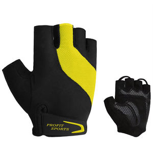 Gants de cyclisme demi-doigts pour la salle de sport, respirants, légers, fermeture à lacets, matériau PU de haute qualité, logo personnalisé OEM/ODM - Product Image 3