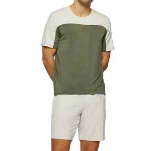 Conjunto de dos piezas de moda urbana para hombre, camisa y pantalones cortos, algodón, estilo veraniego, ajuste relajado, directo de fábrica, suministro personalizado al por mayor - Product Image 5