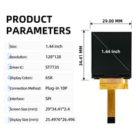 Goldenmorning Layar TFT Berwarna Penuh 1,44 Inci 128x128 IC Driver ST7735 Antarmuka SPI Konektor Plug-in 10P