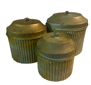 Decorative Nesting Kitchen Metal Canister New Trend Product High Quality Tin Container Decor for Flour Sugar Coffee Tea Storage - Product Image 1