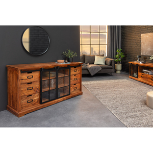 ตู้เก็บของไม้มะม่วงสีน้ำตาลทำมือ สไตล์อินเดียสมัยใหม่ อเนกประสงค์ กันน้ำ เป็นมิตรกับสิ่งแวดล้อม สำหรับห้องครัว - Product Image 2