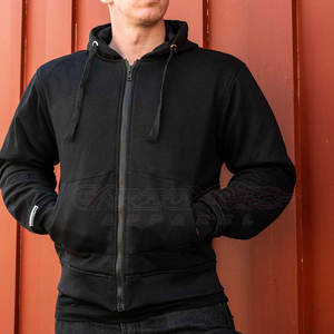 Sudadera con capucha para montar en motocicleta aprobada por la CE, modelo de sudadera Lisa para mantener el calor, con logotipo personalizable de talla grande en la espalda - Product Image 3