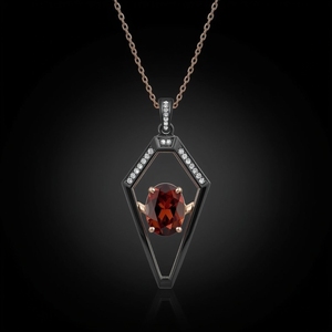 Diseño Match Birthstones Coffin Opal Collar Goth Declaración Fino Colgante Collares OEM Fabricante en Tailandia - Product Image 5