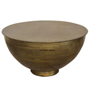 Table basse ronde en verre avec base en métal décoratif argenté de finition contemporaine, table à manger - Product Image 5