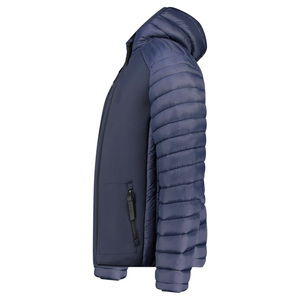 Chaqueta acolchada con capucha acolchada y cremallera ajustable con estilo para hombre, ropa de abrigo ligera de tendencia, chaqueta de invierno duradera - Product Image 4
