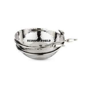 Bol à chocolat en métal doré Forme ronde Bol à chocolat plaqué argent Taille personnalisée Nouveau bol à chocolat de luxe - Product Image 5