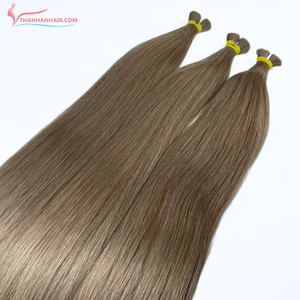 Cheveux colorés de très haute qualité Cheveux humains vietnamiens Couleur naturelle lisse en vrac sans produit chimique - Product Image 5