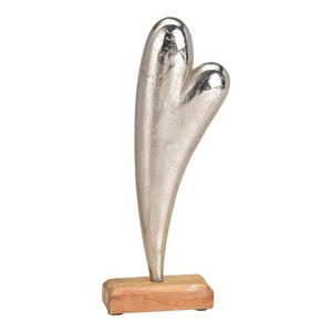 Centre de table décoratif en aluminium et en bois pour une table de salle à manger élégante avec une touche rustique - Product Image 3