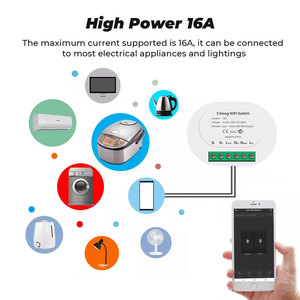 Tuya สวิตช์16A 2CH Wi-Fi อัจฉริยะอัจฉริยะพร้อมการควบคุมด้วยเสียงรองรับฟังก์ชั่นกำหนดเวลา PST-TMW02 - Product Image 5