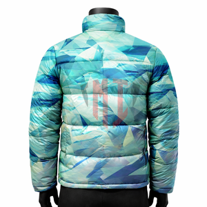 Chaquetas Acolchadas Personalizadas al por Mayor, Chaqueta Acolchada Estampada para Hombre de Alta Calidad, Chaqueta de Invierno Acolchada con Patrón Geométrico - Product Image 2