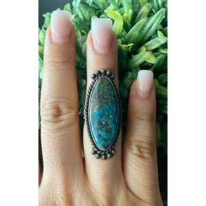 Scott Skeets Thunder Mountain <b>Turquoise</b> Sterling Silver <b>Ring</b> Size 7.25 - Product Image 2