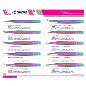 Eyelash Extension Tweezers Precision Tweezers for 2D-6D Volume & <b>Individual</b> False <b>Lashes</b> Extensions Curved Tweezers - Product Image 6