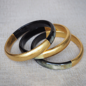 Pulseras de Cuerno de Oro joyería de mujer para uso diario precio más barato pulsera de cuernos hechos a mano - Product Image 6