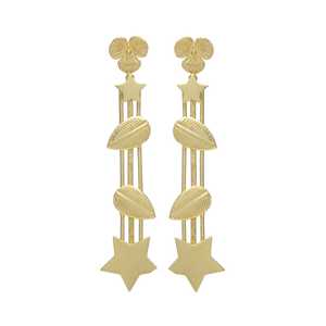 Ensemble de boucles d'oreilles étoile et balancent de style nouveau - Product Image 1