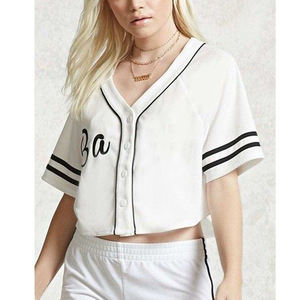 เสื้อเจอร์ซีย์เบสบอลสำหรับผู้ใหญ่เสื้อครอปพิมพ์ลายระบายอากาศชุดซอฟต์บอล - Product Image 3